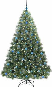 vidaXL Τεχνητό Χριστουγεννιάτικο Δέντρο Πράσινο 210 cm ΠΕ και PVC