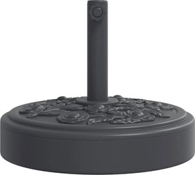 vidaXL Βάση Ομπρέλας Ασημί για Ιστό Ø38/48 χιλ. 25 κ. Γρανίτη