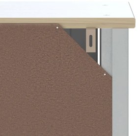 vidaXL Ντουλάπι Μπάνιου BERG Λευκό 69,5x34x110 εκ. Μασίφ Ξύλο Πεύκου
