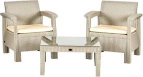 Σετ Κήπου California Rattan Cappuccino 71x63x76 cm