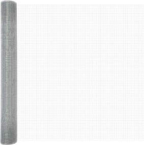 vidaXL Συγκολλητός φράχτης από σύρμα 2500 x 120 εκ Ασημί