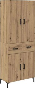 vidaXL Highboard Artisan Oak 69,5 x 34 x 180 εκ. Επεξεργασμένο ξύλο