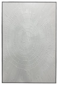 WHITE FINGERPRINTS A ΠΙΝΑΚΑΣ ΚΑΜΒΑΣ ΛΕΥΚΟ ΚΟΡΝΙΖΑ ΑΣΗΜΙ 80x120xH3,5cm - 030067