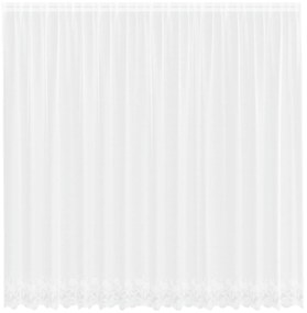vidaXL Κουρτίνες με κουρτίνες Floral Λευκό 400 x 240 εκ. Πολυεστέρας