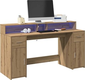 vidaXL Γραφείο Artisan Δρυς 160 x 55 x 91 cm Επεξεργασμένο ξύλο