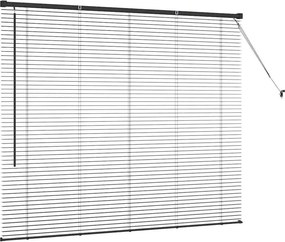 vidaXL Βενετσιάνικες Ρόδες Μαύρο 130 x 155 εκ Αλουμίνιο