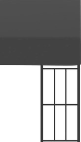 vidaXL Κιόσκι Επιτοίχιο Ανθρακί 3 x 6 μ. Υφασμάτινο