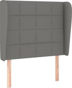 vidaXL Κρεβάτι Boxspring με Στρώμα Σκούρο Γκρι 80x200 εκ. Υφασμάτινο