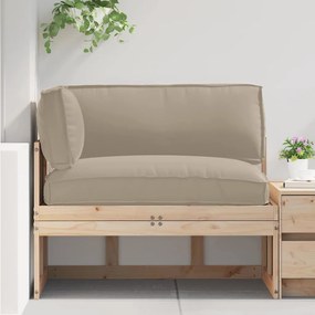 vidaXL Σετ Μαξιλαριών Πάγου 3 pcs Taupe Ύφασμα Όξφορντ