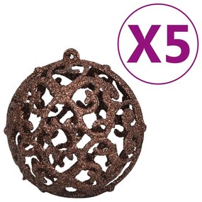 vidaXL Χριστουγεννιάτικο Δέντρο Τεχν. LED/Μπάλες/Χιόνι 120εκ PVC & PE