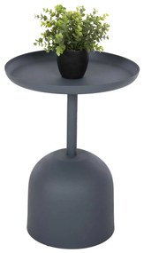 ΤΡΑΠΕΖΙ ΒΟΗΘΗΤΙΚΟ ΣΤΡΟΓΓΥΛΟ DELBEL HM4261.05 ΜΕΤΑΛΛΟ ΜΠΛΕ ΣΚΟΥΡΟ Φ39,5x53,5Υ εκ.