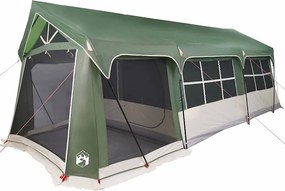 vidaXL Οικογενειακή Σκηνή Πράσινο και Λευκό 620 x 322 x 240 εκ