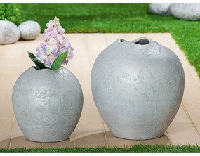 Βάζο ArteLibre Ασημί Κεραμικό 22cm