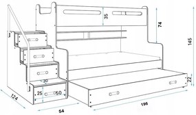 Κουκέτα Max Plus  White + Pink  120×200cm (Δώρο τα Στρώματα)