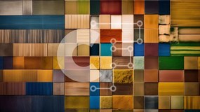 Intra Συλλεκτικό Ξύλινο Παζλ Plywood  4mm - Εκπληκτική ξύλινη σανίδα φόντο με γεωμετρικό σχέδιο Σε Ξύλινο Κουτί - Διαστάσεις Puzzle: 10x10 cm – 25 κομμάτια