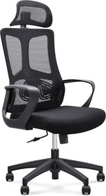 BF8600 Πολυθρόνα Γραφείου Διευθυντή, Mesh Μαύρο, Ύφασμα Μαύρο   1τμχ