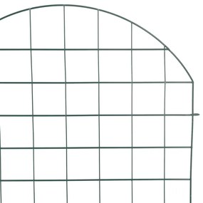 vidaXL Σετ φράχτη για λιμνούλες 8 pcs Πράσινο 50 x 80 cm Ατσάλι