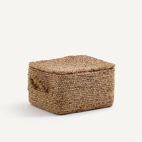 Ορθογώνιο πλεκτό καλάθι από υδροϋάκινθο, LIAN