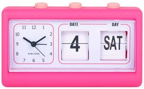 Ρολόι Επιτραπέζιο - Ξυπνητήρι Data Flip KA5941BP 19x6,4x11,5cm Bright Pink Karlsson Πλαστικό