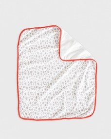 Βρεφική Βαμβακερή Κουβέρτα Λίκνου με Γκρι Σύννεφα Baby Hug 90x70cm.  Λίκνου (90x70cm) Άσπρο