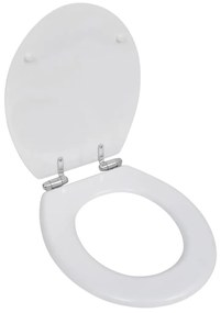 vidaXL Κάλυμμα Λεκάνης με Καπάκι Soft Close Λιτό Σχέδιο Λευκό από MDF