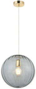 Φωτιστικό Οροφής Diana 4294301 Φ30x150cm 1xE27 40W Smoke-Gold Viokef
