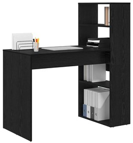 vidaXL Γραφείο Μαύρη δρυς 113 x 54 x 120 εκ. Επεξεργασμένο ξύλο