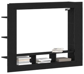 vidaXL Κονσόλα Τηλεόρασης Τοίχου Μαύρο Δρυς 152x22x113 εκ.