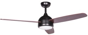 Iq Ανεμιστήρας Οροφής Cf-4812 Matt Black 122cm Με Led Φως Και Τηλεχειριστήριο Dc Motor 55w