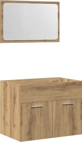 vidaXL Σετ Επίπλων Μπάνιου 2 Τεμαχίων Τεχνίτης Δρυς από Τεχν. Ξύλο