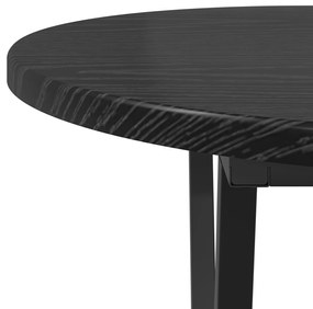 vidaXL Τραπέζι Σαλονιού Μαύρο Δρύς 80x40x40,5 εκ από Επεξεργασμένο Ξύλο και Μέταλλο