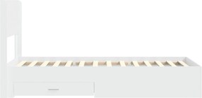 vidaXL Καλάθι με αποθήκη και κεφαλάρι Λευκό 90 x 190 cm