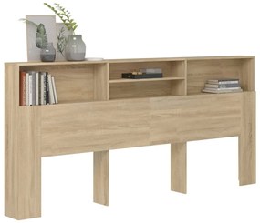 vidaXL Κεφαλάρι Με Αποθηκευτικό Χώρο Sonoma Δρυς 220 x 19 x 103,5 εκ.
