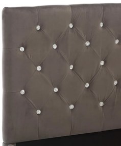 vidaXL Πλαίσιο Κρεβατιού Γκρι 140 x 200 εκ. Βελούδινο
