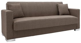 3 seater sofa-bed Ingrid fabric beige brown 210x80x80cm 210x80x80 εκ.