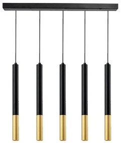 Κρεμαστό Φωτιστικό Οροφής 100-09711-12BR Luma-100-09711-12BR-BLACK-Μαύρο 100-09711-12BR-BLACK