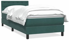 BOX SPRING ΚΡΕΒΑΤΙ ΜΕ ΣΤΡΩΜΑ ΣΚΟΥΡΟ ΠΡΑΣΙΝΟ 80X220ΕΚ. ΒΕΛΟΥΔΙΝΟ 3316620