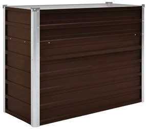 vidaXL Ζαρντινιέρα Υπερυψωμένη Καφέ 100x40x77 εκ. Γαλβανισμ. Χάλυβας