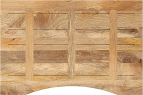 vidaXL Επιφάνεια Γραφείου Καμπύλη 90x50x2,5 εκ Μασίφ Ακατ. Μάνγκο