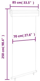 ΣΚΙΑΣΤΡΟ ΒΕΡΑΝΤΑΣ ΠΛΑΪΝΟ ΓΚΡΙ 80 X 250 ΕΚ. 48410