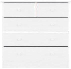 vidaXL Συρταριέρα ALTA Λευκή 77 x 35 x 73 εκ. από Μασίφ Ξύλο Πεύκου
