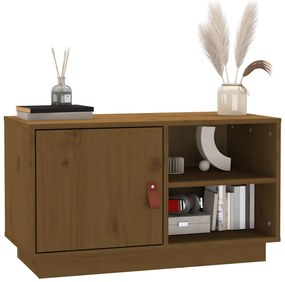 vidaXL Έπιπλο Τηλεόρασης Καφέ Μελί 70x34x40εκ από Μασίφ Ξύλο Πεύκου