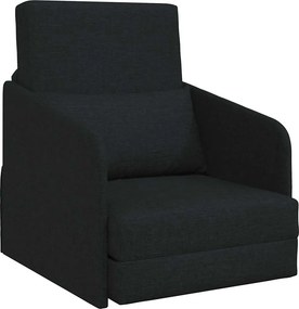 vidaXL Κρεβάτι καναπές Μαύρο 65 x 80 x 83 εκ. ύφασμα