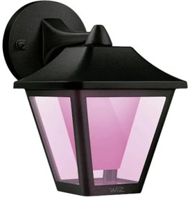 Έξυπνο Φωτιστικό Τοίχου Φανάρι LED 9,5W Μαύρο IP44 RGBW 3CCT Dimmable 929003352101 Wiz-929003352101-Μαύρο 929003352101