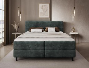 Επενδυμένο κρεβάτι Ciroko-Πράσινο-140 x 200