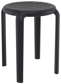 SIESTA TOM 45εκ. ΣΚΑΜΠΟ BLACK ΠΟΛ/ΝΙΟΥ 34X34X45εκ.20.0779