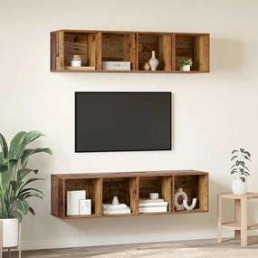 vidaXL Σετ επίπλου τηλεόρασης 3 pcs Παλαιό ξύλο Επεξεργασμένο ξύλο