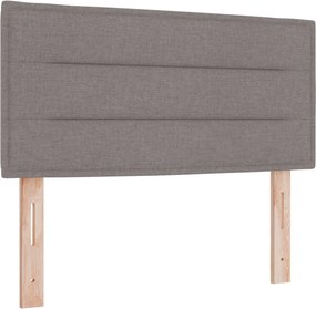 vidaXL Κρεβάτι box spring με στρώμα Taupe 80 x 200 cm Ύφασμα
