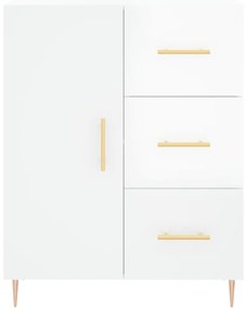 vidaXL Ντουλάπι Γυαλιστερό Λευκό 69,5x34x90 εκ. Επεξεργασμένο Ξύλο