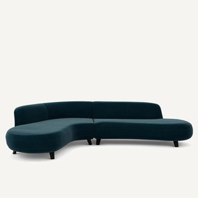 Γωνιακός καναπές από βελούδο, Rosebury, σχεδίασης E.Gallina